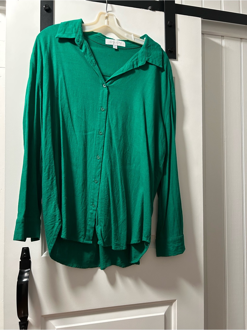 Green Long Sleeve Button Down Shirt